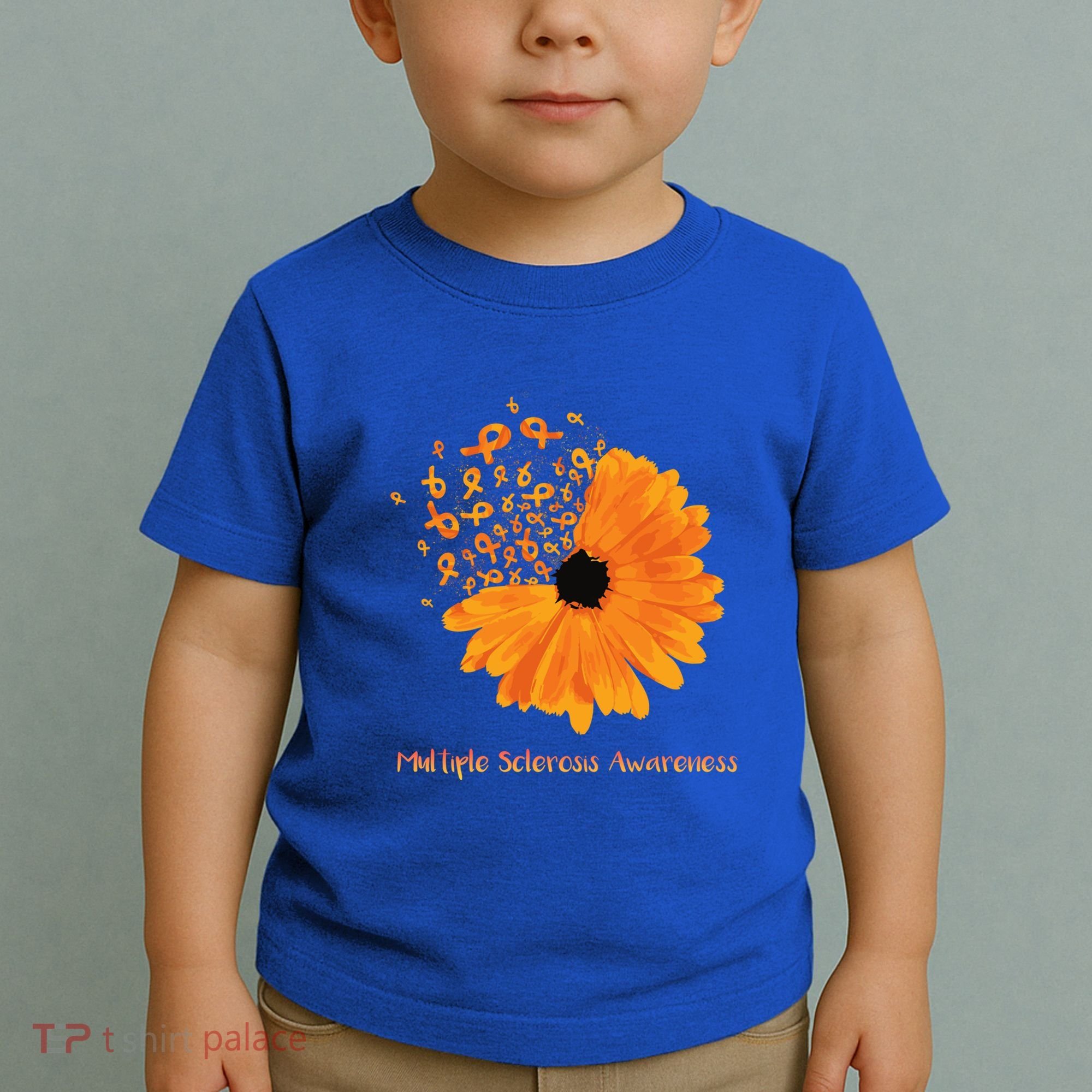 Multiple Sclerosis Awareness Ribbon Flower Ms Hope Fighter Cool Gift Toddler T-Shirt