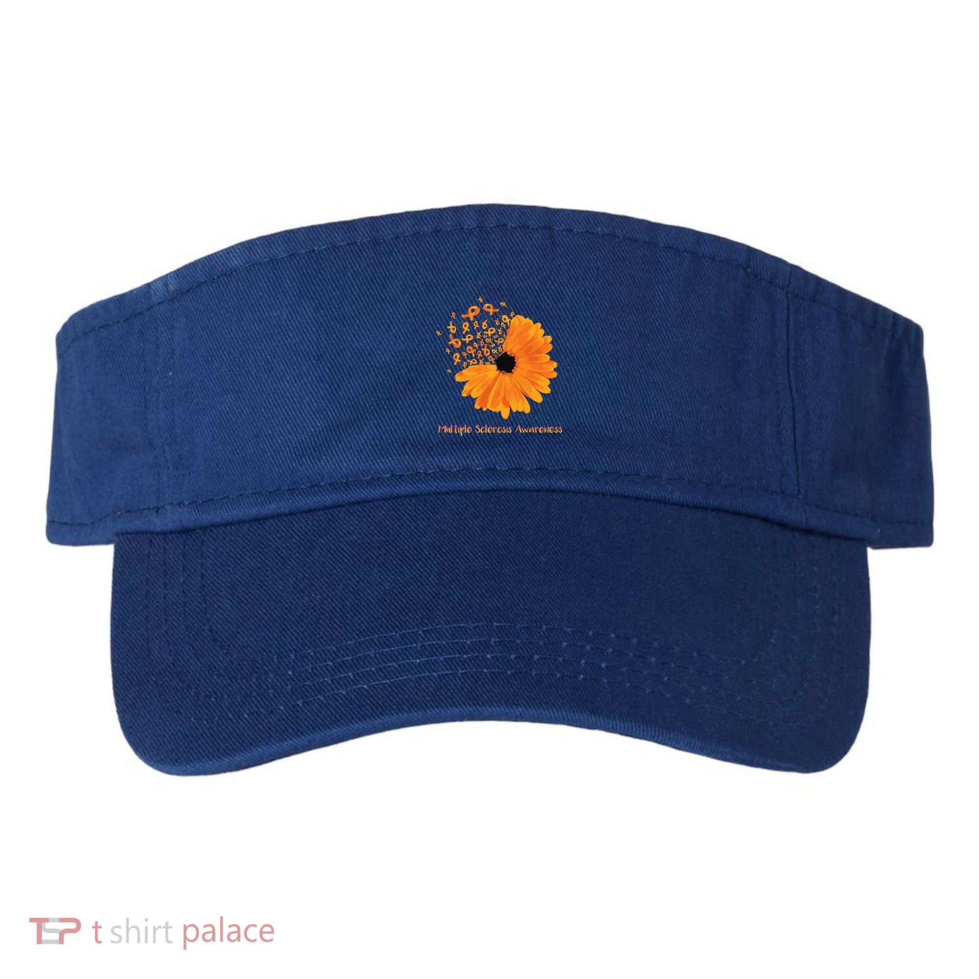 Multiple Sclerosis Awareness Ribbon Flower Ms Hope Fighter Cool Gift Visor