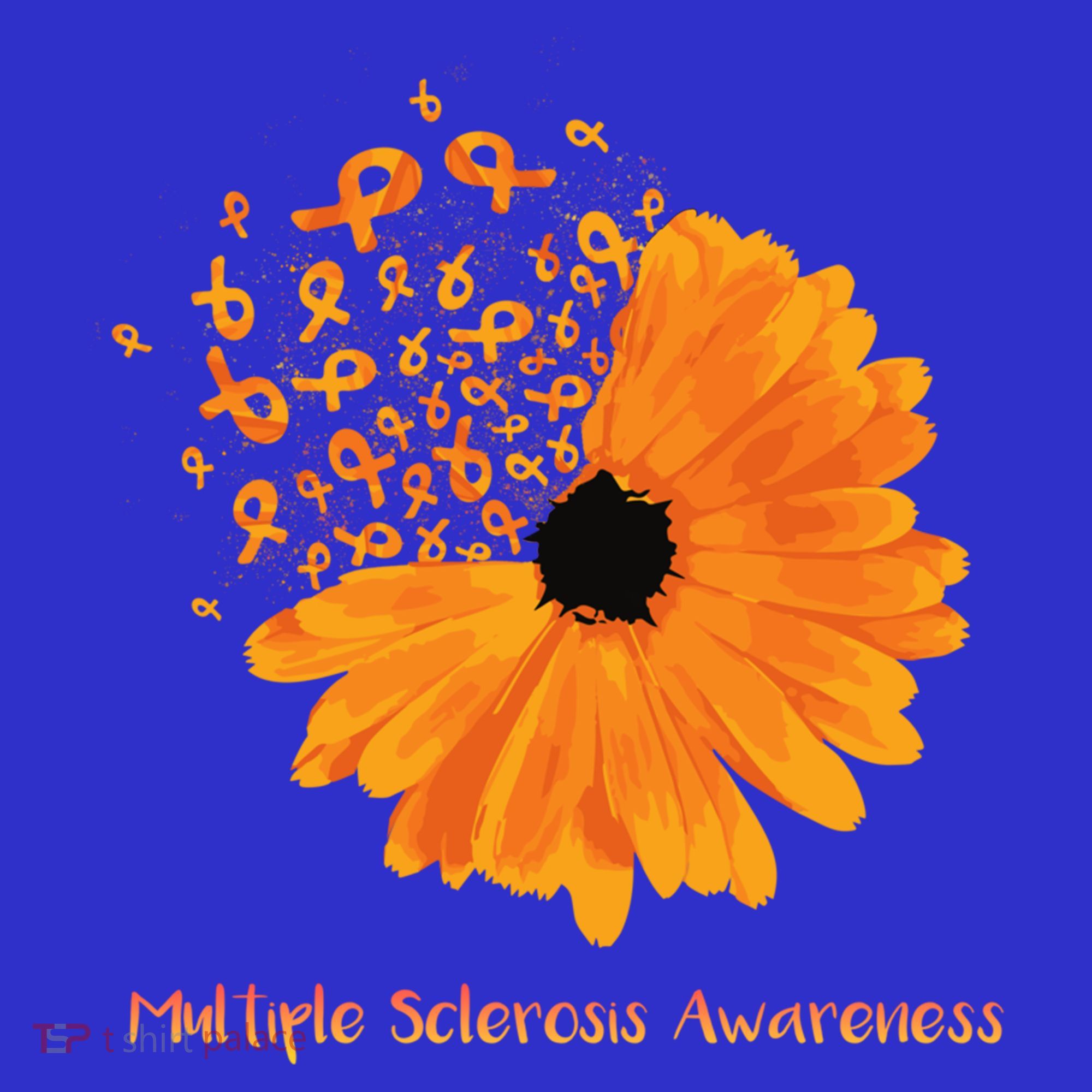 Multiple Sclerosis Awareness Ribbon Flower Ms Hope Fighter Cool Gift Women's Long Sleeve Shirt