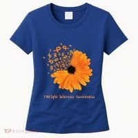 Multiple Sclerosis Awareness Ribbon Flower Ms Hope Fighter Cool Gift Women's T-Shirt thumb 0