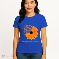 Multiple Sclerosis Awareness Ribbon Flower Ms Hope Fighter Cool Gift Women's T-Shirt thumb 4
