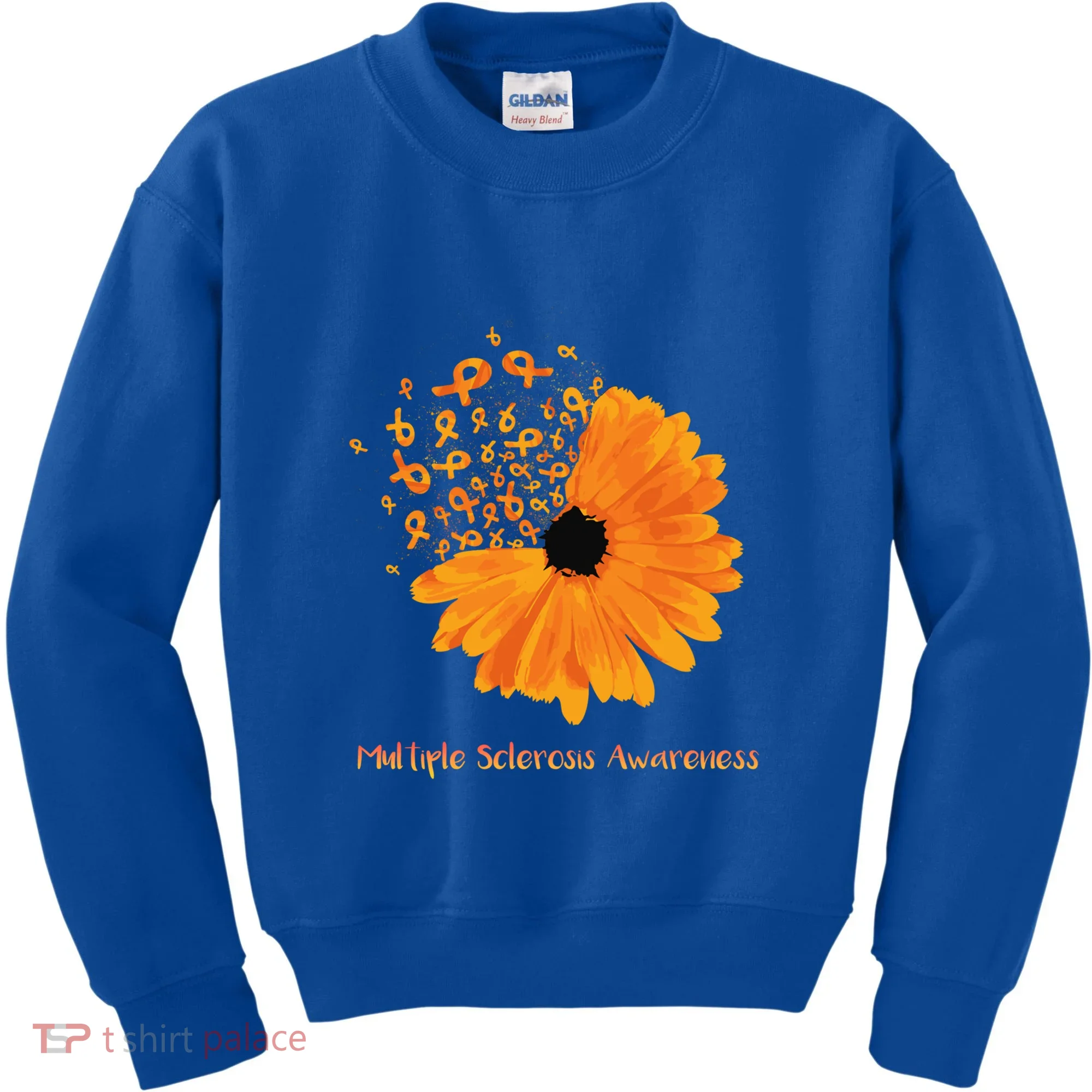 Multiple Sclerosis Awareness Ribbon Flower Ms Hope Fighter Cool Gift Kids Sweatshirt