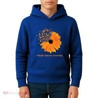 Multiple Sclerosis Awareness Ribbon Flower Ms Hope Fighter Cool Gift Kids Hoodie thumb 4