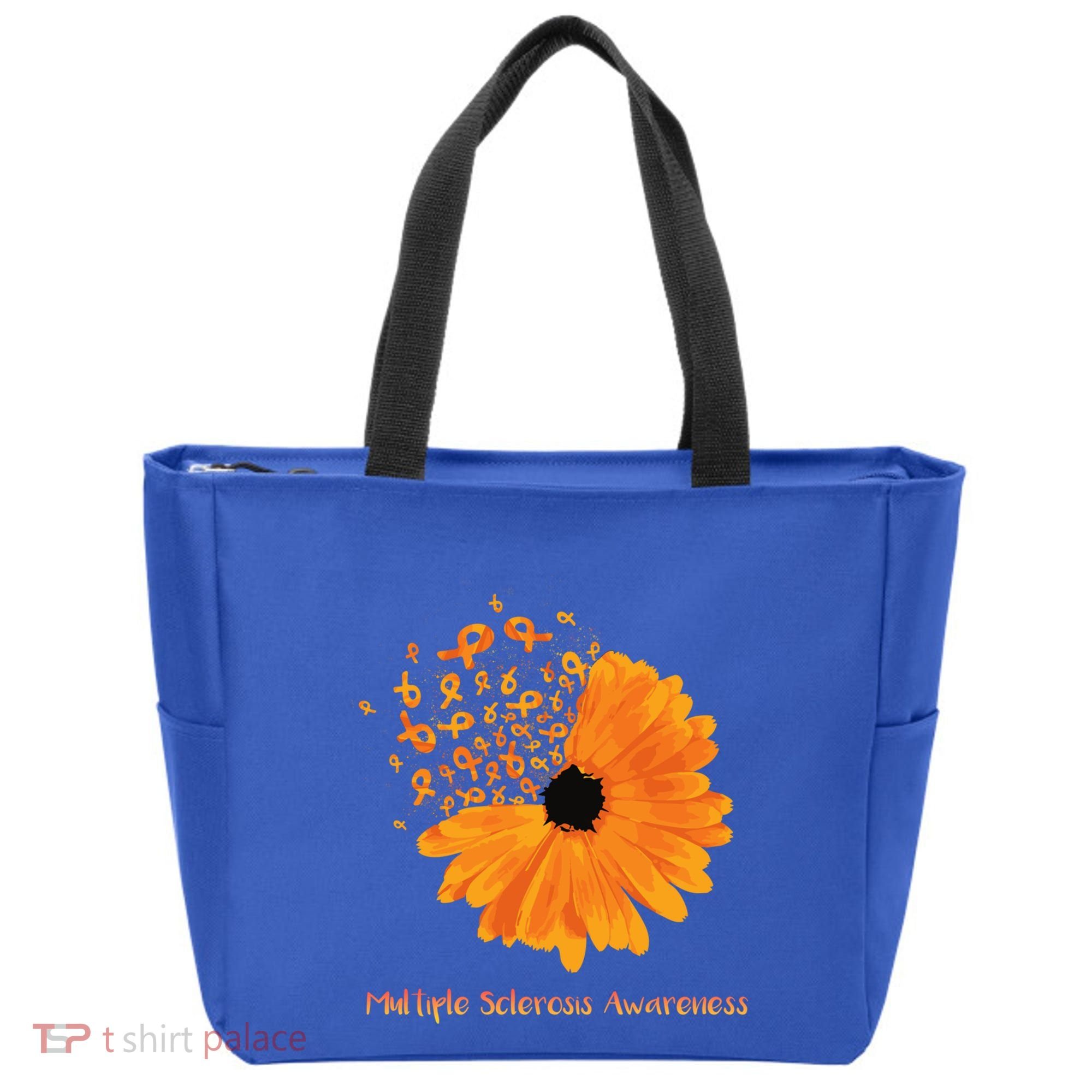 Multiple Sclerosis Awareness Ribbon Flower Ms Hope Fighter Cool Gift Tote Bag
