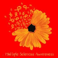 Multiple Sclerosis Awareness Ribbon Flower Ms Hope Fighter Cool Gift Santa Hat thumb 1