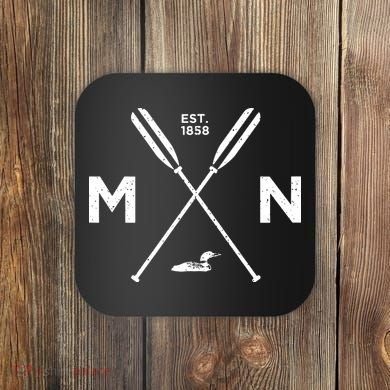 Minnesota State Awesome Mn Nice Adventure 1858 Loon Coaster