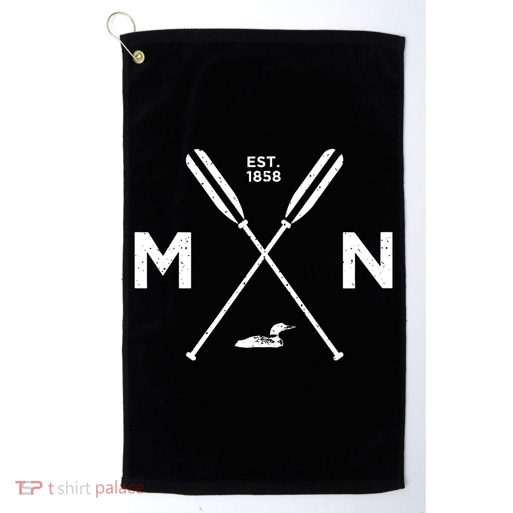 Minnesota State Awesome Mn Nice Adventure 1858 Loon Golf Towel