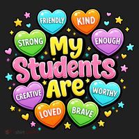 My Students Are Kind Strong Brave Golf Towel thumb 3