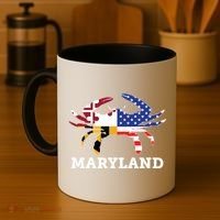 Maryland State American Usa Flag Blue Crab Coffee Mug thumb 4