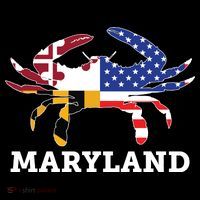 Maryland State American Usa Flag Blue Crab Women's Hoodie thumb 2