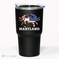 Maryland State American Usa Flag Blue Crab Tumbler thumb 0