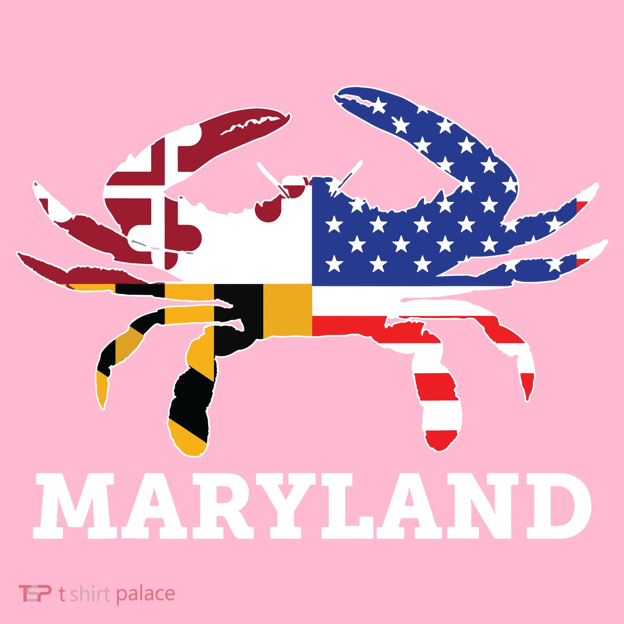 Maryland State American Usa Flag Blue Crab Mousepad