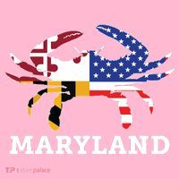 Maryland State American Usa Flag Blue Crab Baby Bodysuit thumb 2