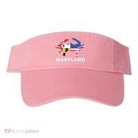 Maryland State American Usa Flag Blue Crab Visor thumb 0