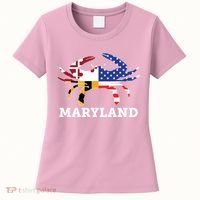 Maryland State American Usa Flag Blue Crab Women's T-Shirt thumb 0