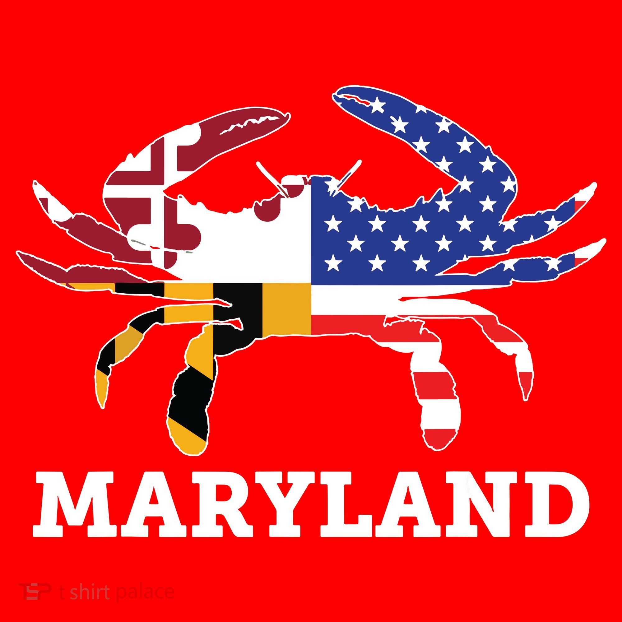 Maryland State American Usa Flag Blue Crab Santa Hat