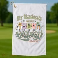 My Students Are My Lucky Charm Golf Towel thumb 1