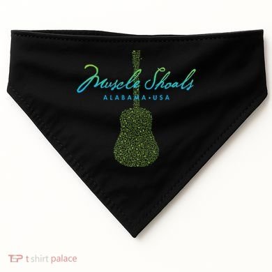 Muscle Shoals Alabama Guitar Design USA-Made Doggie Bandana