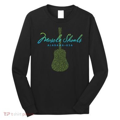Muscle Shoals Alabama Guitar Design Long Sleeve Shirt