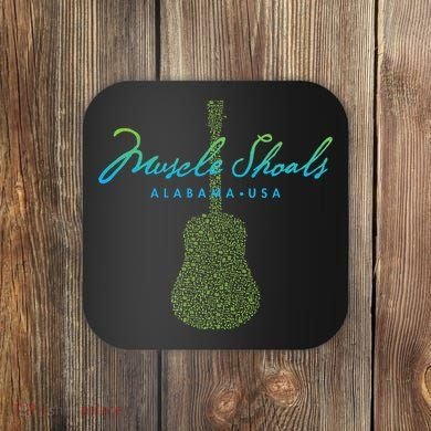 Muscle Shoals Alabama Guitar Design Coaster