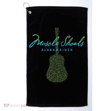 Muscle Shoals Alabama Guitar Design Golf Towel