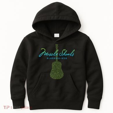 Muscle Shoals Alabama Guitar Design Kids Hoodie