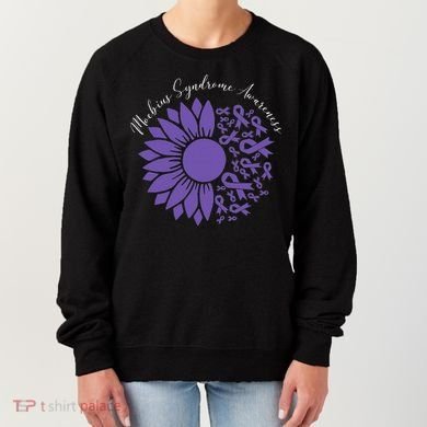 Moebius Syndrome Awareness Sunflower Purple Ribbon Support Women's Sweatshirt