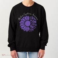Moebius Syndrome Awareness Sunflower Purple Ribbon Support Women's Sweatshirt thumb 0