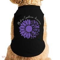 Moebius Syndrome Awareness Sunflower Purple Ribbon Support Doggie Tank thumb 0
