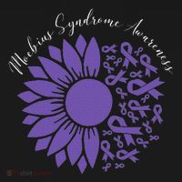 Moebius Syndrome Awareness Sunflower Purple Ribbon Support Long Sleeve Shirt thumb 2