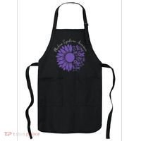 Moebius Syndrome Awareness Sunflower Purple Ribbon Support Apron thumb 0
