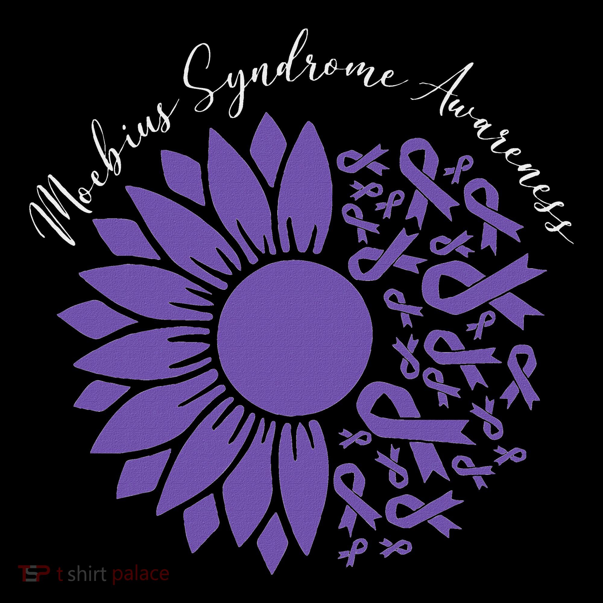 Moebius Syndrome Awareness Sunflower Purple Ribbon Support Women's Hoodie