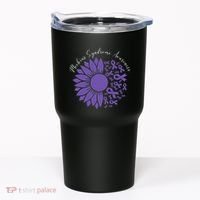 Moebius Syndrome Awareness Sunflower Purple Ribbon Support Tumbler thumb 0