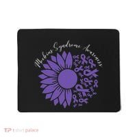 Moebius Syndrome Awareness Sunflower Purple Ribbon Support Mousepad thumb 0