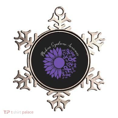 Moebius Syndrome Awareness Sunflower Purple Ribbon Support Ornament