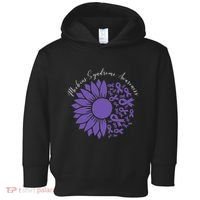 Moebius Syndrome Awareness Sunflower Purple Ribbon Support Toddler Hoodie thumb 0