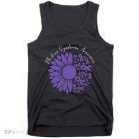 Moebius Syndrome Awareness Sunflower Purple Ribbon Support Tank Top thumb 0
