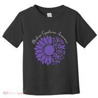 Moebius Syndrome Awareness Sunflower Purple Ribbon Support Toddler T-Shirt thumb 0