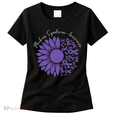 Moebius Syndrome Awareness Sunflower Purple Ribbon Support Women's T-Shirt