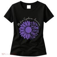 Moebius Syndrome Awareness Sunflower Purple Ribbon Support Women's T-Shirt thumb 0