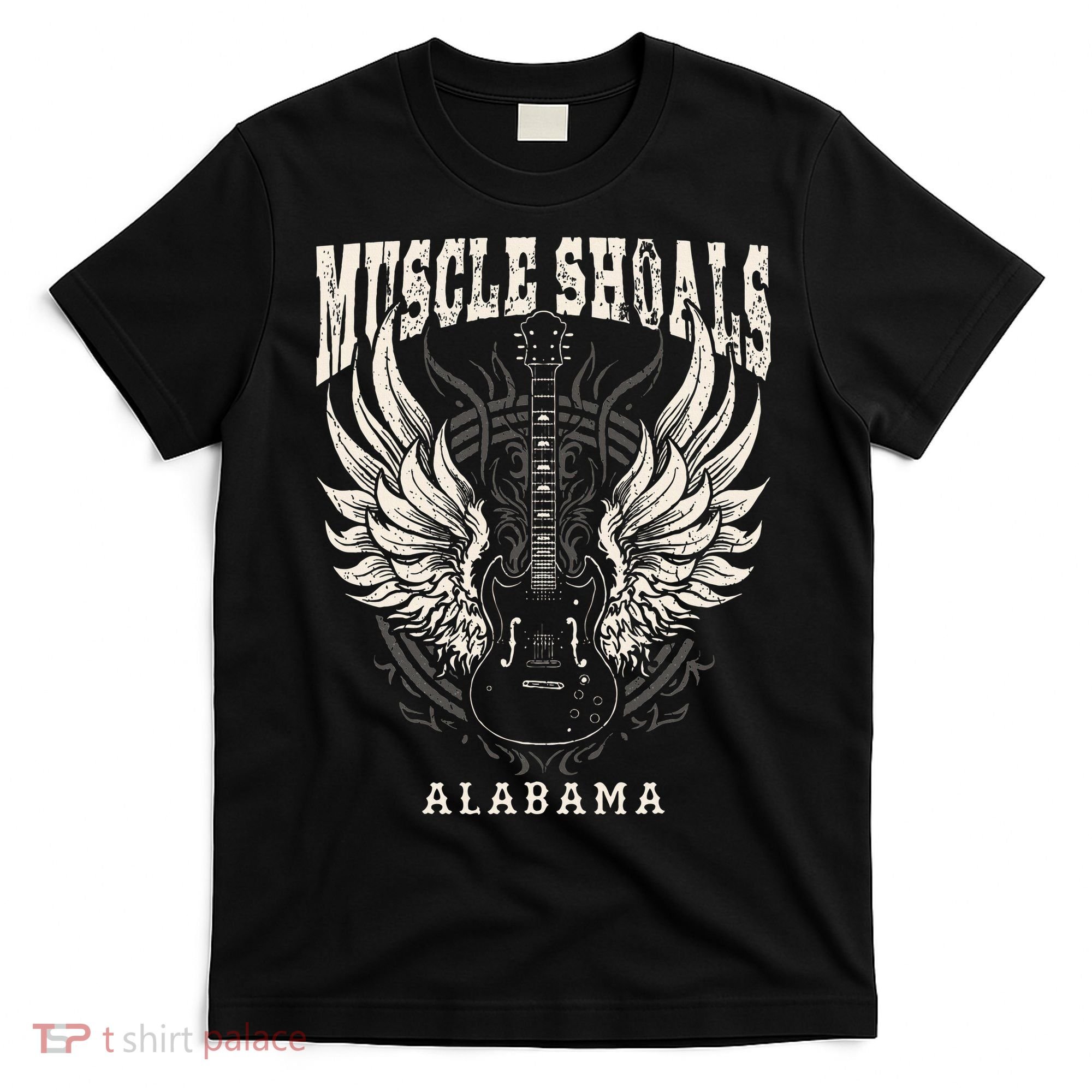 Muscle Shoals Alabama Vintage Guitar Wings T-Shirt