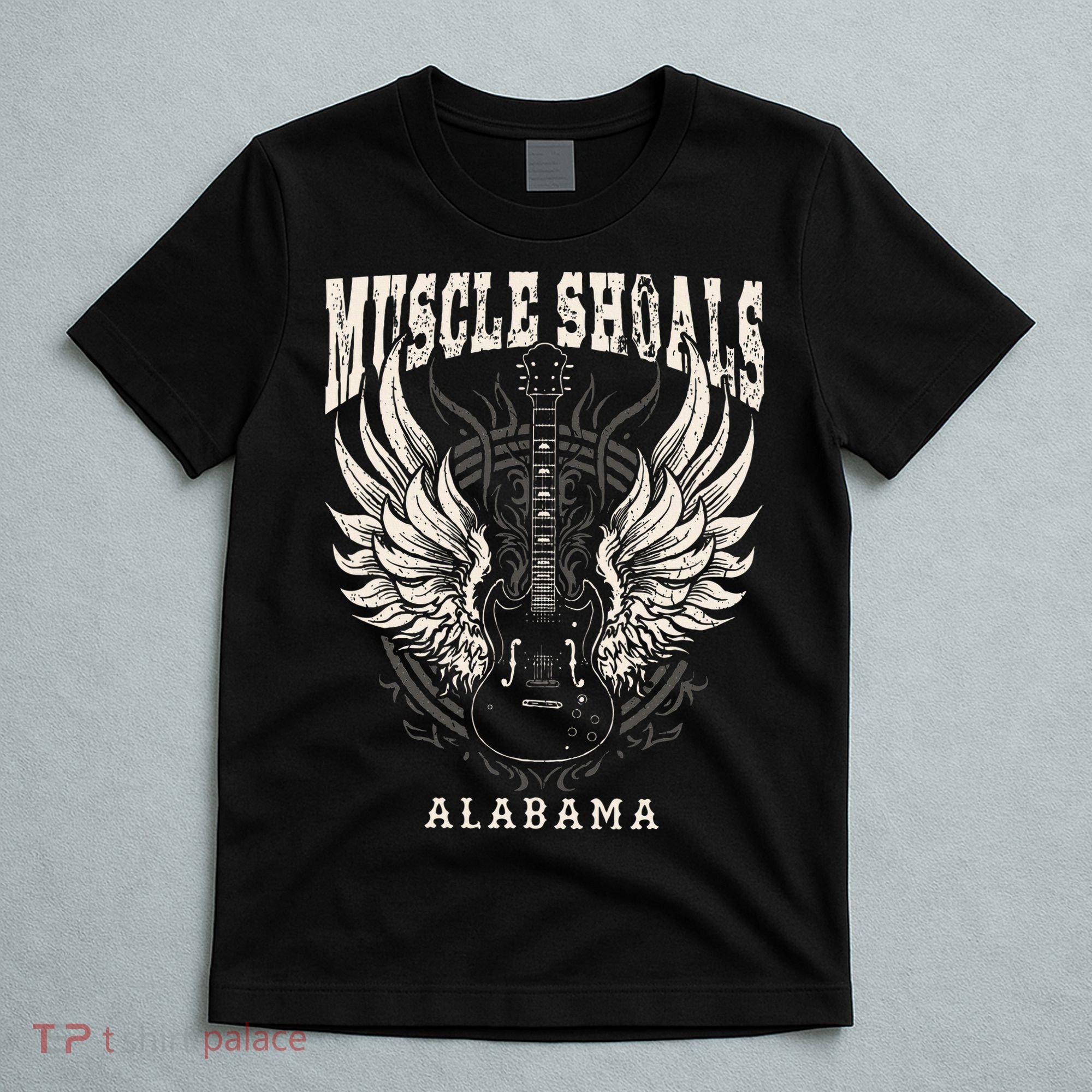 Muscle Shoals Alabama Vintage Guitar Wings T-Shirt