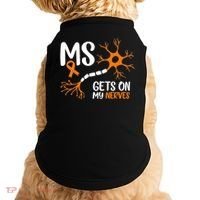 Multiple Sclerosis Awareness Gets On My Nerves Orange Doggie Tank thumb 0