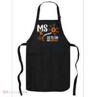 Multiple Sclerosis Awareness Gets On My Nerves Orange Apron thumb 0