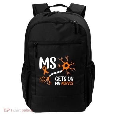 Multiple Sclerosis Awareness Gets On My Nerves Orange Backpack