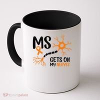 Multiple Sclerosis Awareness Gets On My Nerves Orange Coffee Mug thumb 0