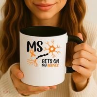 Multiple Sclerosis Awareness Gets On My Nerves Orange Coffee Mug thumb 3