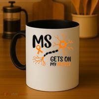 Multiple Sclerosis Awareness Gets On My Nerves Orange Coffee Mug thumb 4