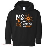Multiple Sclerosis Awareness Gets On My Nerves Orange Toddler Hoodie thumb 0
