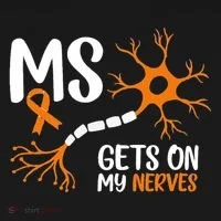 Multiple Sclerosis Awareness Gets On My Nerves Orange Women's T-Shirt thumb 6